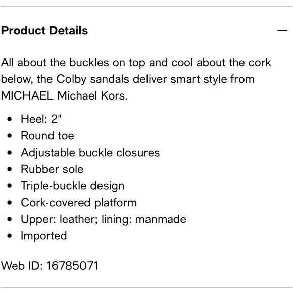 Michael Kors Colby Cork Platform Sandals Size 9 - Picture 5 of 8